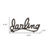 Black Cast Iron “Darling” Tabletop Sculpture – Hand Painted Sentiment Accent