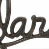 Black Cast Iron “Darling” Tabletop Sculpture – Hand Painted Sentiment Accent