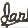 Black Cast Iron “Darling” Tabletop Sculpture – Hand Painted Sentiment Accent