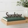 Black Cast Iron Hand Painted Sunshine Sculpture