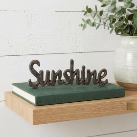 Black Cast Iron Hand Painted Sunshine Sculpture