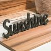 Black Cast Iron Hand Painted Sunshine Sculpture