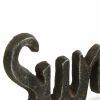 Black Cast Iron Hand Painted Sunshine Sculpture