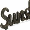 Black Cast Iron Hand Painted Sunshine Sculpture