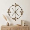 Metal Distressed Compass Wall Decor – Rustic Handmade Sculptural Accent