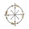 Metal Distressed Compass Wall Decor – Rustic Handmade Sculptural Accent