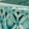 Turquoise Geometric Ceramic Indoor/Outdoor Round Pot Planter