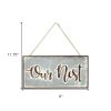 Gray and Brown “Our Nest” Galvanized Metal Wall Decor