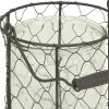 Brown Wire Basket & Clear Glass Jar