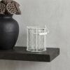 White Wire Basket & Clear Glass Jar – Round