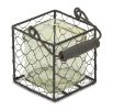 Clear & Brown Glass Tabletop Lantern Candle Holder
