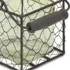 Clear & Brown Glass Tabletop Lantern Candle Holder