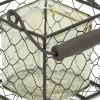 Clear & Brown Glass Tabletop Lantern Candle Holder