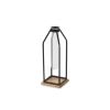 Black Glass Tabletop Sculpture – Modern Mixed‑Material Accent