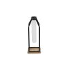 Black Glass Tabletop Sculpture – Modern Mixed‑Material Accent