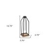 Black Glass Tabletop Sculpture – Modern Mixed‑Material Accent