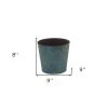 Blue Recycled Plastic Indoor/Outdoor Round Pot Planter
