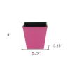 Hot Pink Recycled Plastic Indoor/Outdoor Square Pot Planter