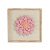 Pink & Off‑White Flower Wood and Metal Wall Decor – Rustic Dimensional Floral Art