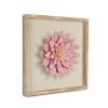 Pink & Off‑White Flower Wood and Metal Wall Decor – Rustic Dimensional Floral Art