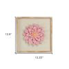 Pink & Off‑White Flower Wood and Metal Wall Decor – Rustic Dimensional Floral Art