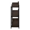 47" Brown & Black Wood Console Table – Modern Three‑Tier Freestanding Storage