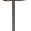 25" Oak & Black Distressed End Table – Handcrafted Solid Wood & Steel Accent