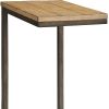 25" Oak & Black Distressed End Table – Handcrafted Solid Wood & Steel Accent
