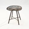 Copper Iron Backless Bar Chair