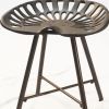 Copper Iron Backless Bar Chair