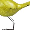 Lemongrass Green Polyresin and Metal Bird Sculptures – Set of Three