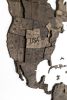 World Map Hanging Dimensional Sculpture – Dark Brown (Oversized)