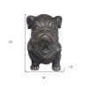 Antiqued Bronze Bulldog Outdoor Statue