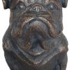 Antiqued Bronze Bulldog Outdoor Statue