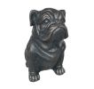 Black Polyresin Dog Outdoor Statue