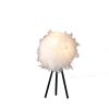 Black and White Faux Feather Tripod Table Lamp