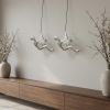 Set of Two Silver Resin Climbing Man Hanging Dimensional Sculpture