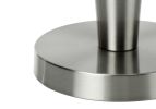 Set of Two Silver Metal Candlestick USB Table Lamps With Gray Drum Shade