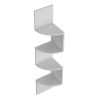 52" White Wood Wall‑Mounted Corner Shelf – Modern Space‑Saving Display Unit