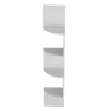 52" White Wood Wall‑Mounted Corner Shelf – Modern Space‑Saving Display Unit