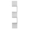 52" White Wood Wall‑Mounted Corner Shelf – Modern Space‑Saving Display Unit