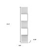 52" White Wood Wall‑Mounted Corner Shelf – Modern Space‑Saving Display Unit