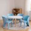 Set of Four Heavy Duty Plastic Juvenile Chairs – Blue