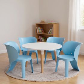 Set of Four Heavy Duty Plastic Juvenile Chairs – Blue