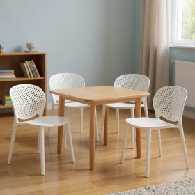Set of Four Heavy Duty Plastic Juvenile Chairs – White