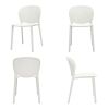 Set of Four Heavy Duty Plastic Juvenile Chairs – White