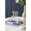 8" Clear Square Glass Table Vase – Modern Minimalist Accent
