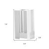 8" Clear Square Glass Table Vase – Modern Minimalist Accent