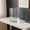 8" Clear Square Glass Table Vase – Modern Minimalist Accent