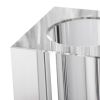 8" Clear Square Glass Table Vase – Modern Minimalist Accent